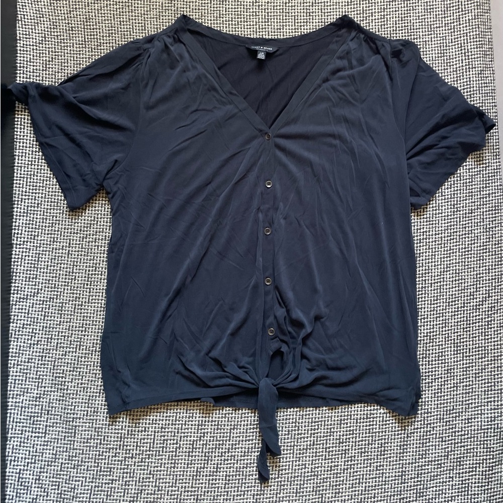 Lucky Brand Black Button-Down Shirt